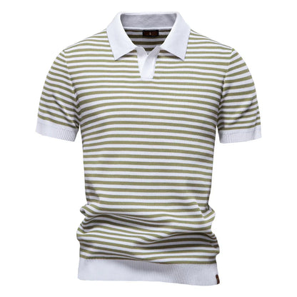 Liverno Fabian | Elegancka Polo w Paski Premium dla Mężczyzn