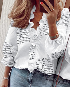 Liverno Isabella | Blus med fina volanger