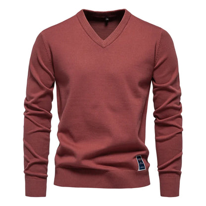 Jongman™ | Katoenen V-Hals Heren Sweater
