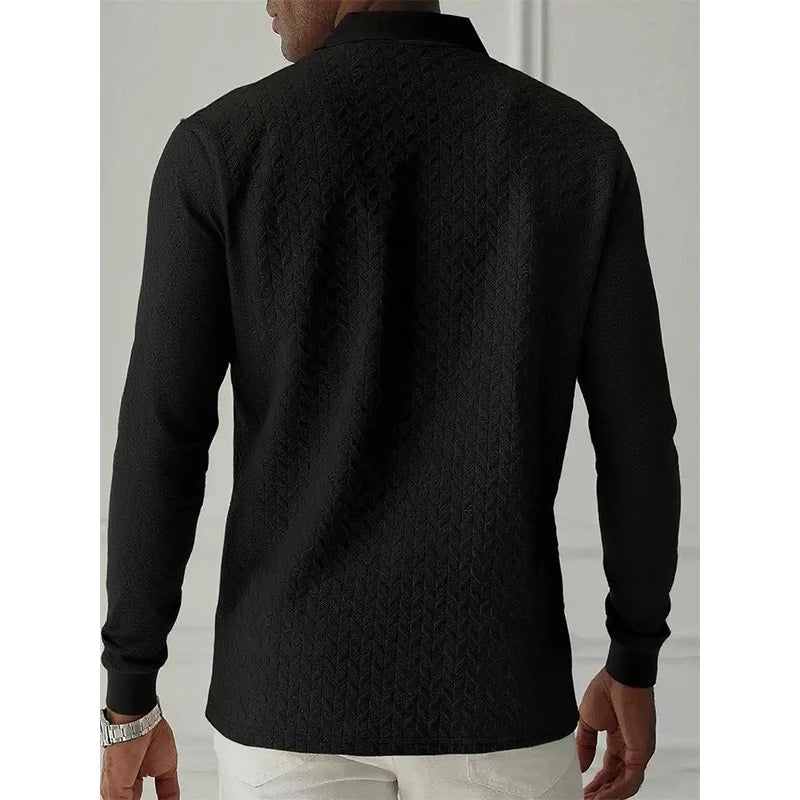 Jongman™ | Casual Heren Polo Met Lange Mouwen