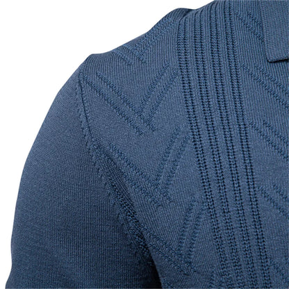 Jongman™ | Gebreide Luxe Polo Met V-Hals