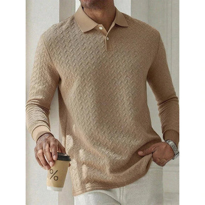 Jongman™ | Casual Heren Polo Met Lange Mouwen