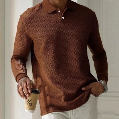 Jongman™ | Casual Heren Polo Met Lange Mouwen