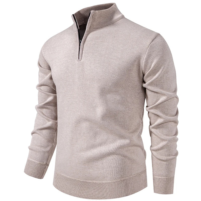 Jongman™ | Casual Gebreide Trui Met Halve Rits