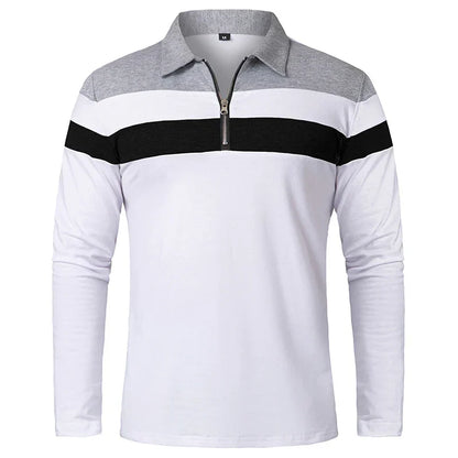 Jongman™ | Gestreept Poloshirt Met Ritssluiting