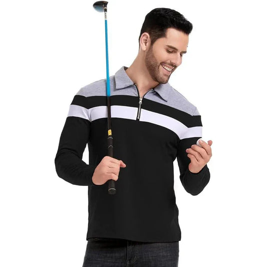 Jongman™ | Gestreept Poloshirt Met Ritssluiting