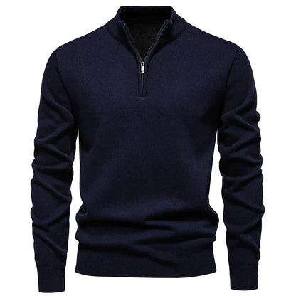 Jongman™ | Casual Gebreide Trui Met Halve Rits