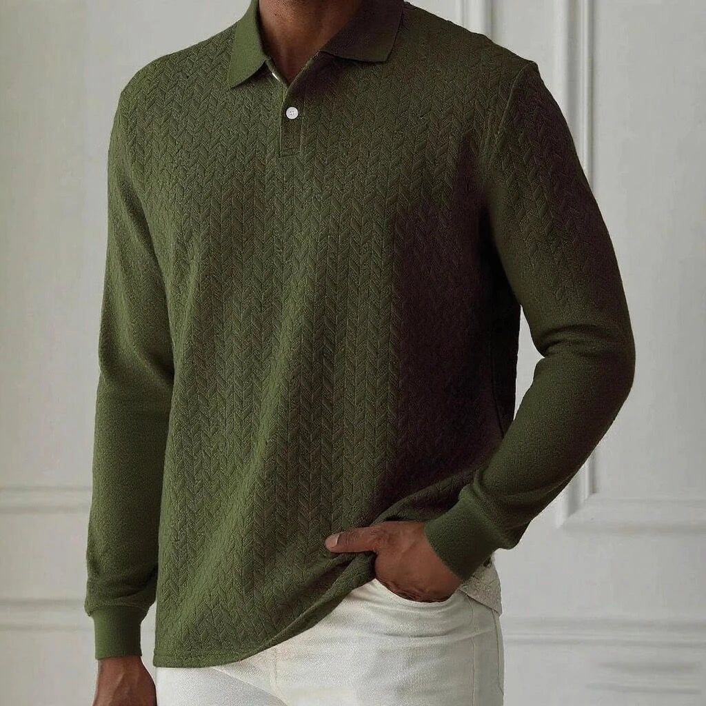 Jongman™ | Casual Heren Polo Met Lange Mouwen