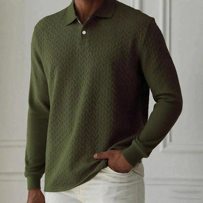 Jongman™ | Casual Heren Polo Met Lange Mouwen