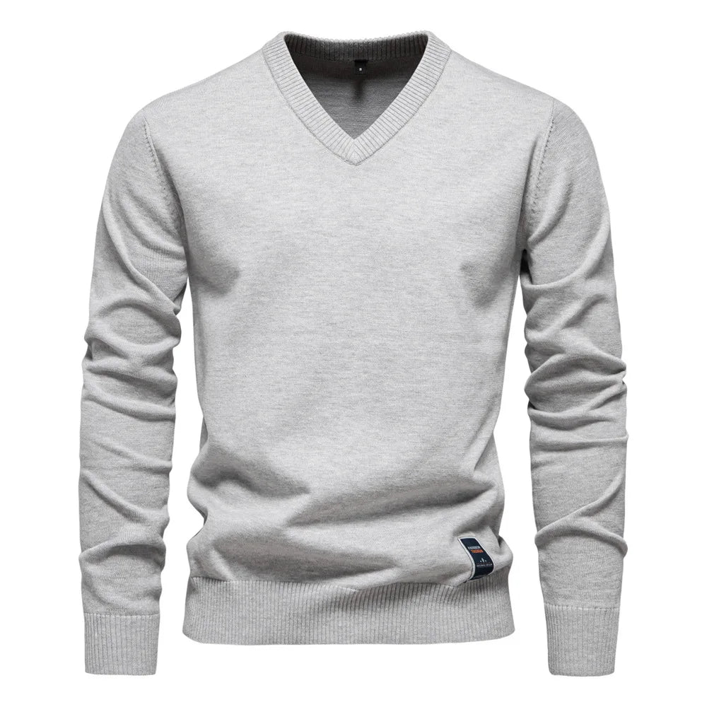 Jongman™ | Katoenen V-Hals Heren Sweater
