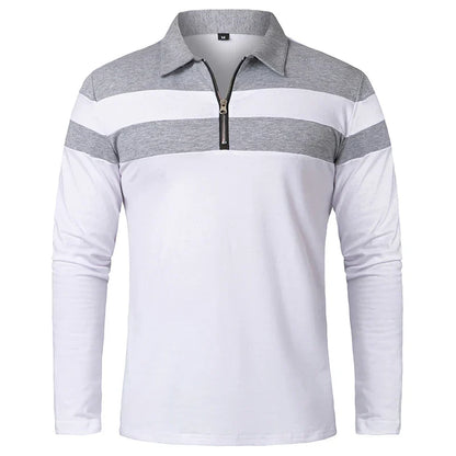 Jongman™ | Gestreept Poloshirt Met Ritssluiting