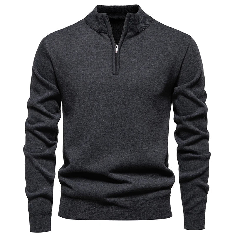 Jongman™ | Casual Gebreide Trui Met Halve Rits