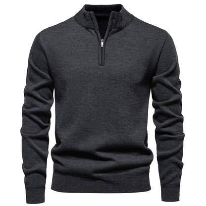 Jongman™ | Casual Gebreide Trui Met Halve Rits