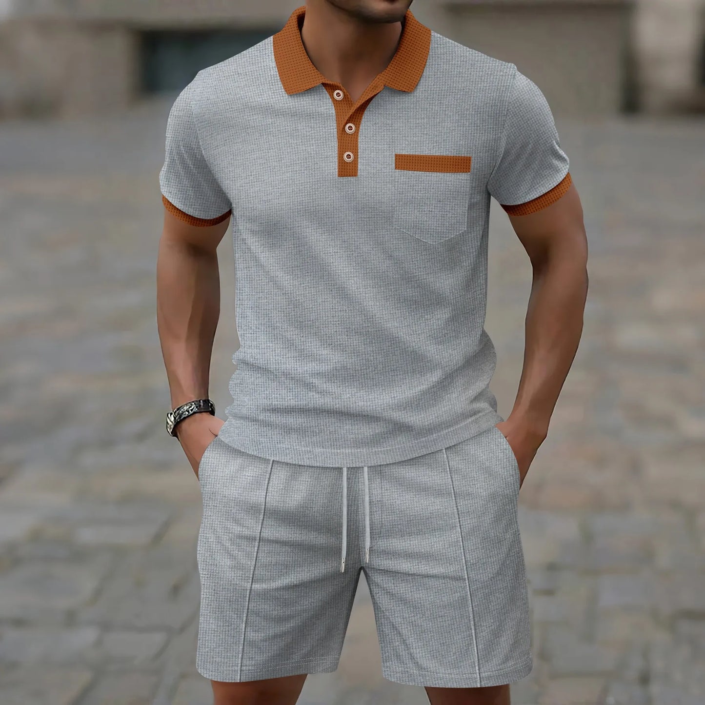 Liverno Bruno | Elegancki męski zestaw polo