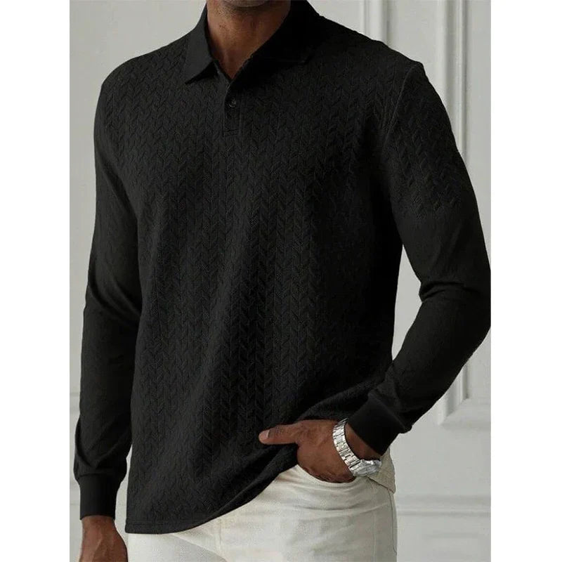 Jongman™ | Casual Heren Polo Met Lange Mouwen