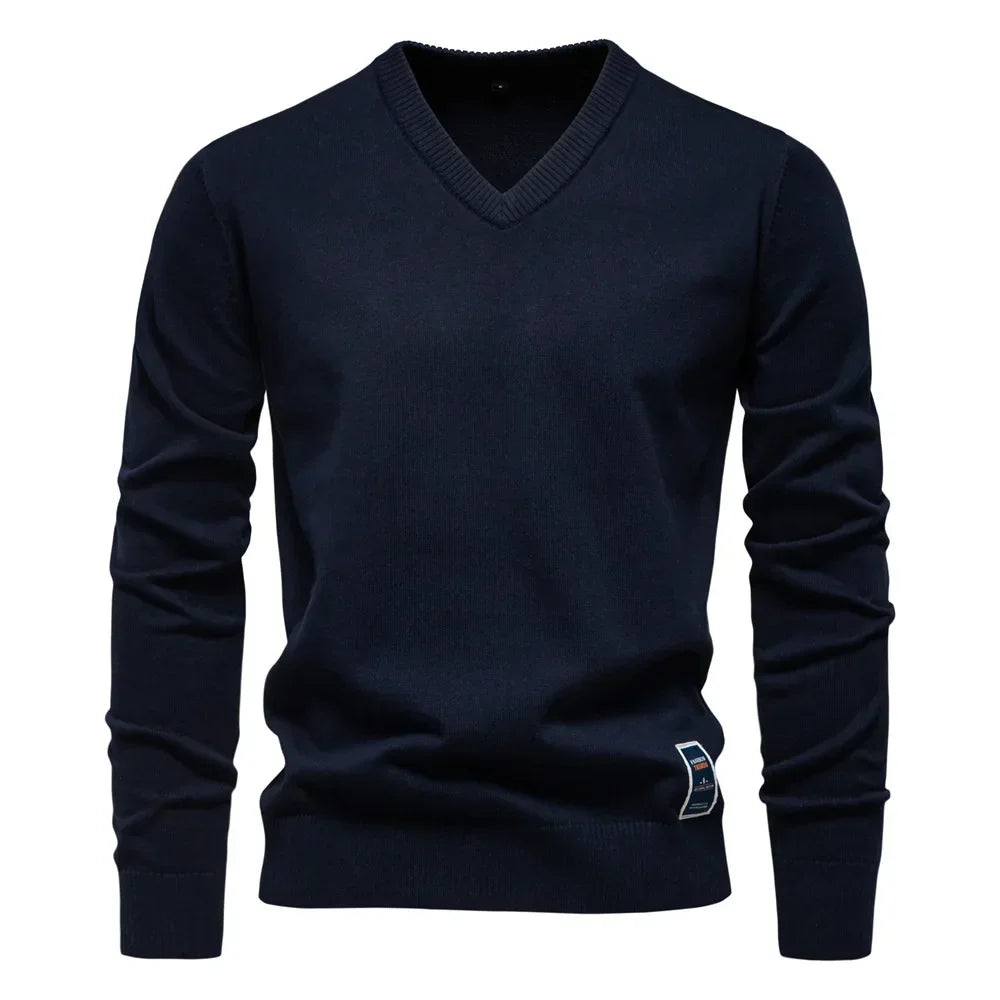 Jongman™ | Katoenen V-Hals Heren Sweater
