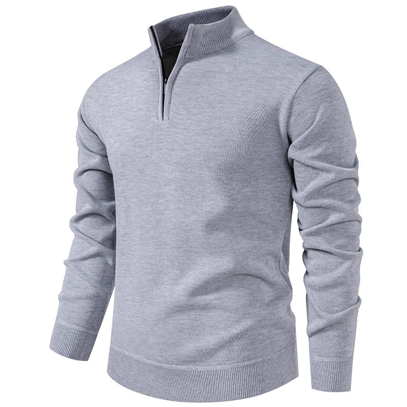 Jongman™ | Casual Gebreide Trui Met Halve Rits