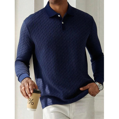 Jongman™ | Casual Heren Polo Met Lange Mouwen