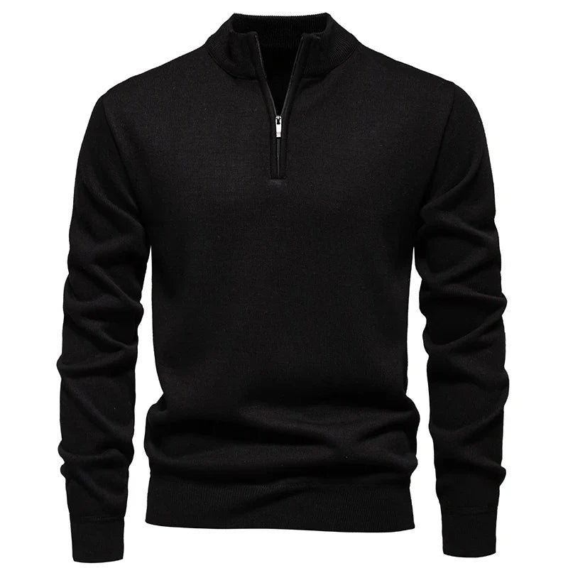 Jongman™ | Casual Gebreide Trui Met Halve Rits