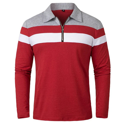 Jongman™ | Gestreept Poloshirt Met Ritssluiting