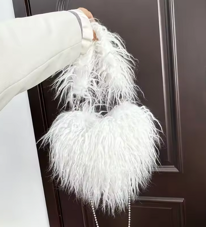 Liverno™ Layla | Pluszowa Torba na Crossbody w Kształcie Serca