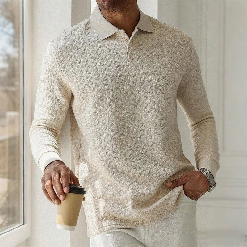 Jongman™ | Casual Heren Polo Met Lange Mouwen