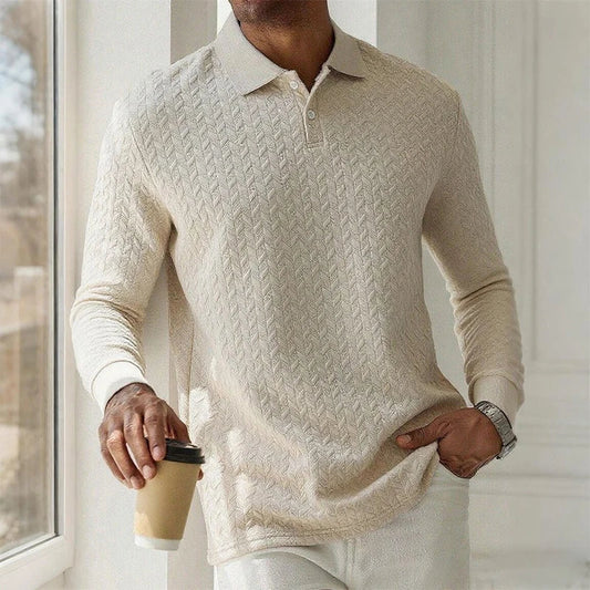 Jongman™ | Casual Heren Polo Met Lange Mouwen