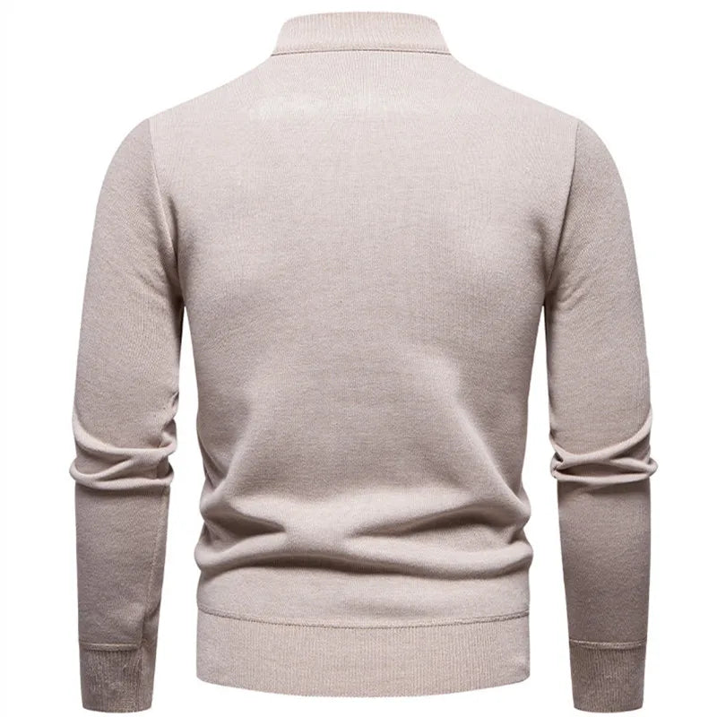 Jongman™ | Casual Gebreide Trui Met Halve Rits