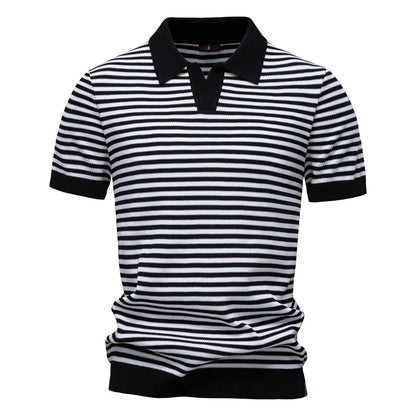 Liverno Fabian | Elegancka Polo w Paski Premium dla Mężczyzn