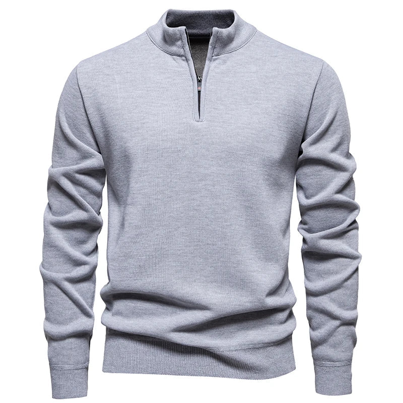 Jongman™ | Casual Gebreide Trui Met Halve Rits