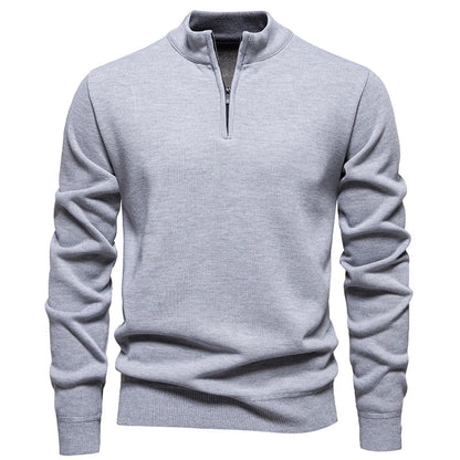 Jongman™ | Casual Gebreide Trui Met Halve Rits