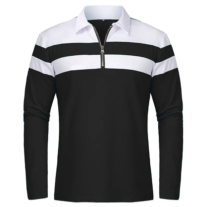 Jongman™ | Gestreept Poloshirt Met Ritssluiting