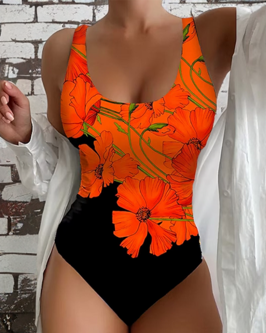 Liverno Glenda – Elegancki jednoczęściowy kostium kąpielowy w kwiatowy wzór