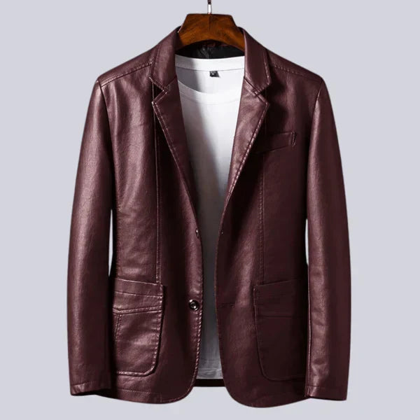 Van Elst Mode® | comfortabele kunstlederen heren blazer