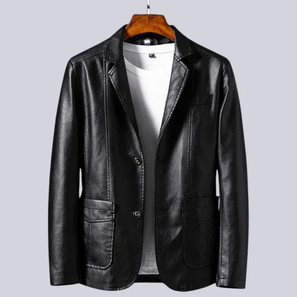 Van Elst Mode® | comfortabele kunstlederen heren blazer