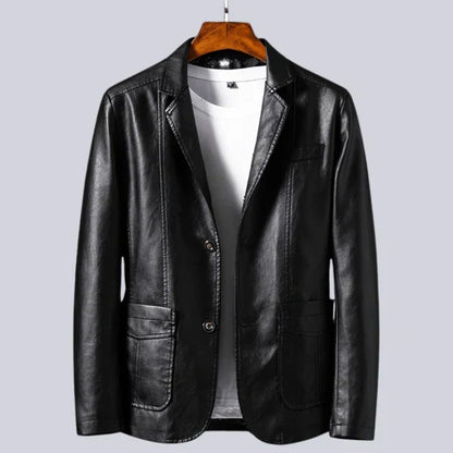 Van Elst Mode® | comfortabele kunstlederen heren blazer
