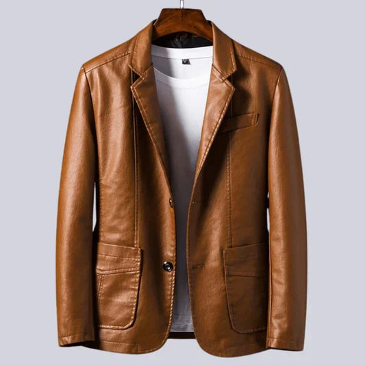 Van Elst Mode® | comfortabele kunstlederen heren blazer