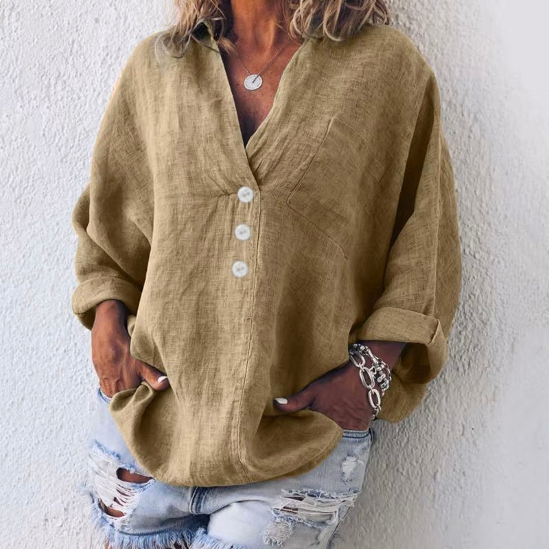 Liverno™ Celeste | Stylowa Bluzka O Naturalnym Looku