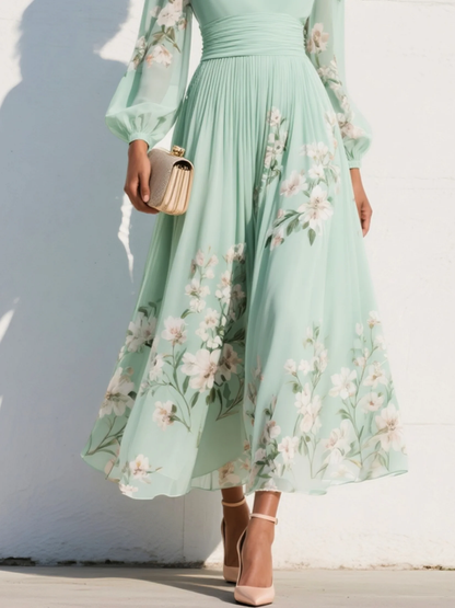 Liverno Adelaide | Elegancka Sukienka Midi w Kwiaty