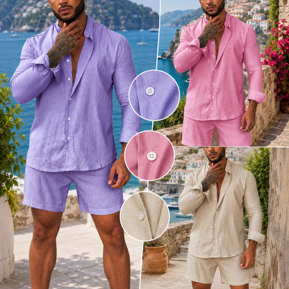 Liverno Diego | Męski Letni Komplet Premium w Stylu Resort