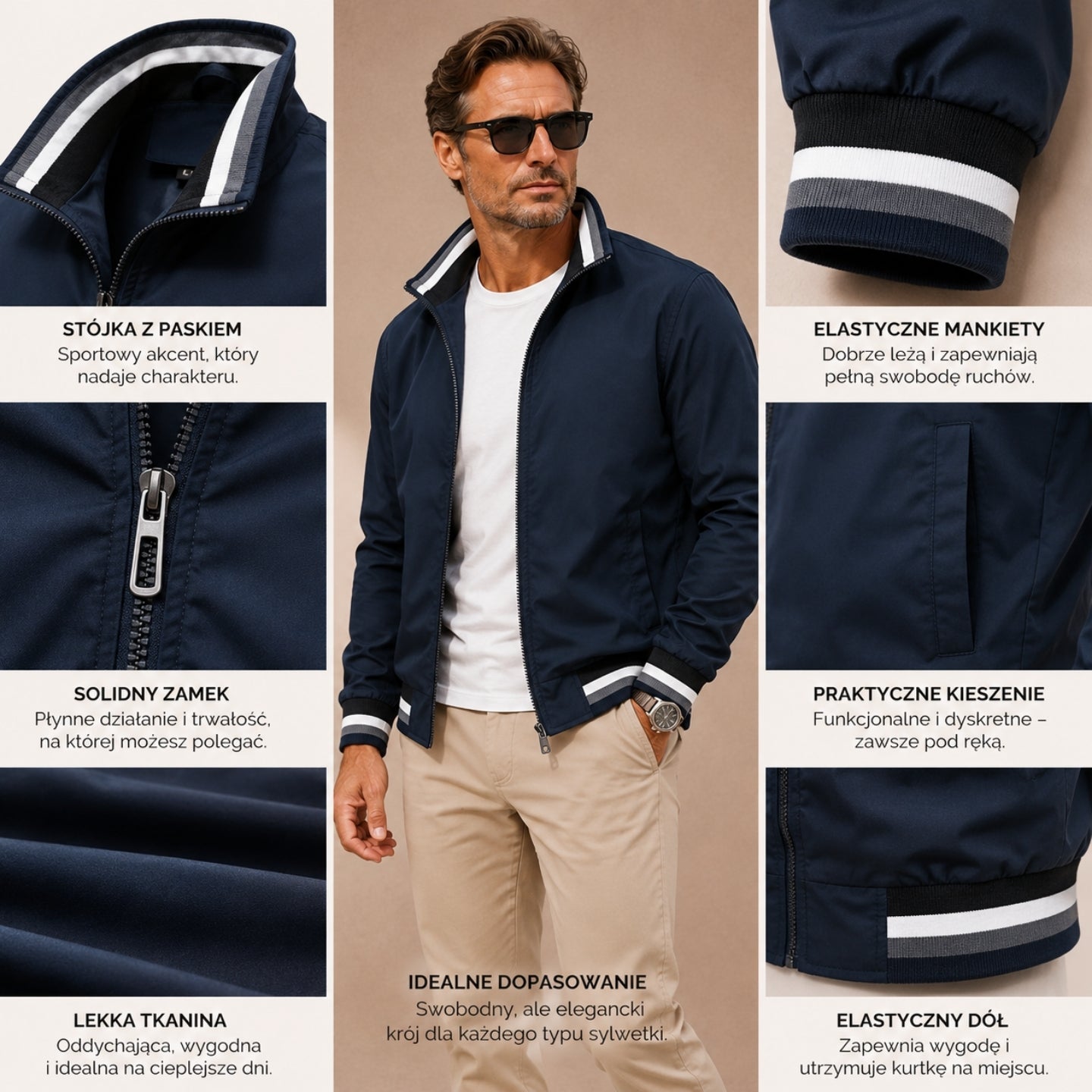 Liverno Marcello | Lekka Kurtka Męska Premium