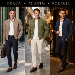 Liverno Sandro | Elegancka Kurtka Męska o Zamszowym Wykończeniu