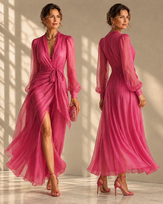 Liverno Juliette | Elegancka Sukienka Maxi z Szyfonu