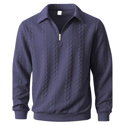Liverno Eliano | Elegancki Sweter Męski z Kołnierzykiem i Zamkiem