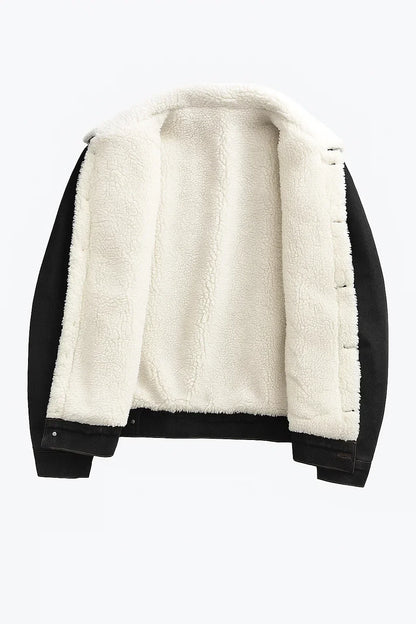 Lunelle | Heren Fleece Jacket Denim Verdikt Winter Losse Pasvorm