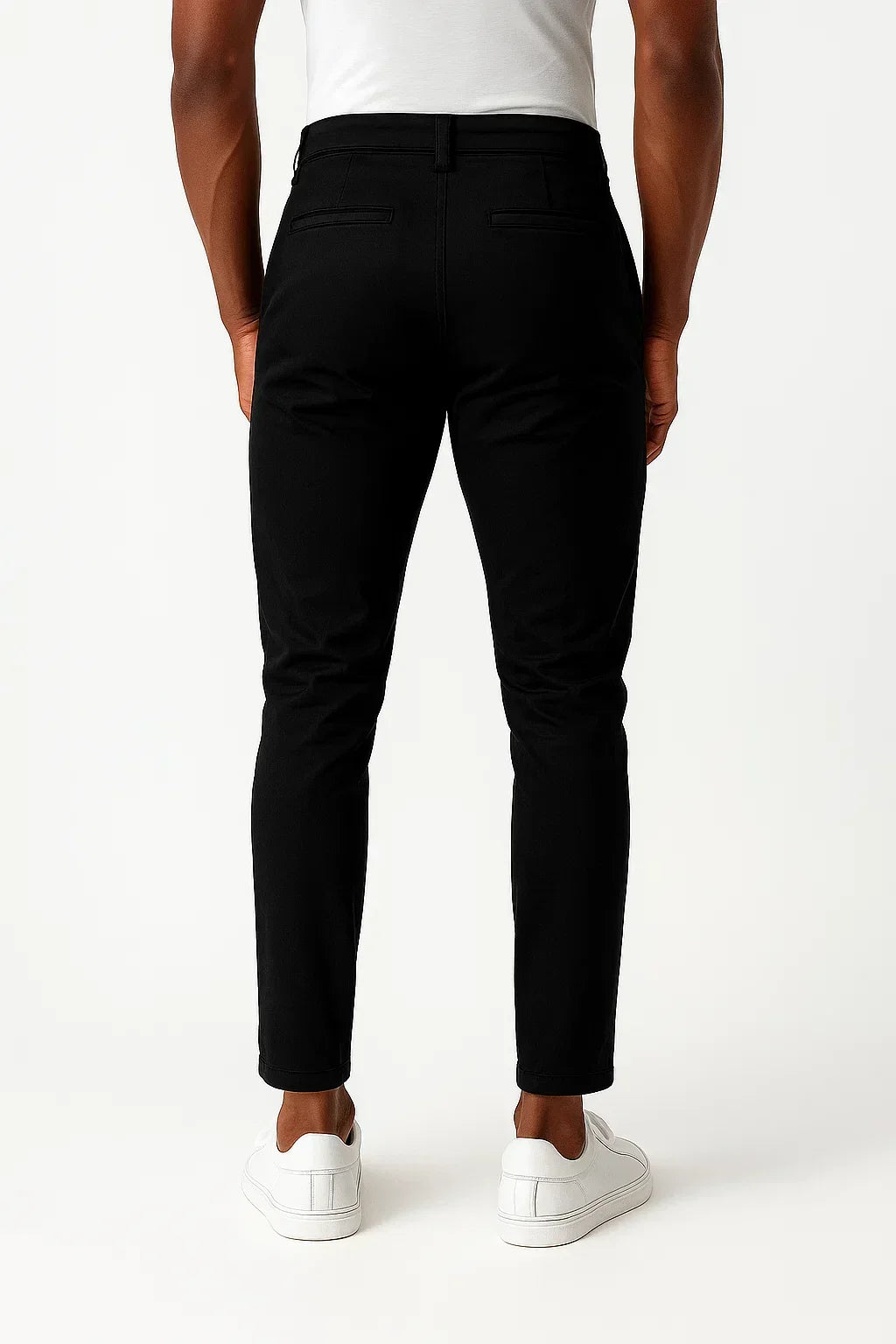 Lunelle | Heren Chino Broeken Khaki Stretch Stof Moderne Pasvorm