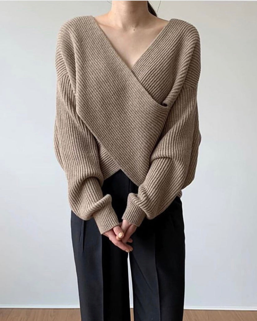 Van Delft Mode ® | Elegante kruisgebreide trui