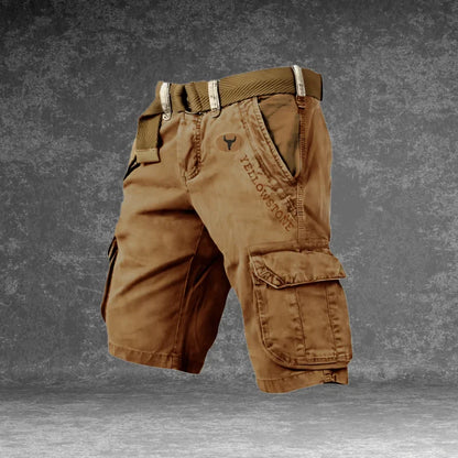 Men's Cargo Shorts with Pockets — Atticus Utility Belt Comfort