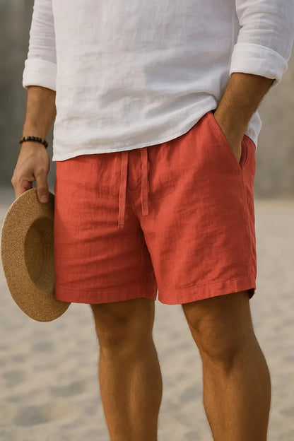 Naomi | Men's Casual Summer Shorts in Cotton Linen