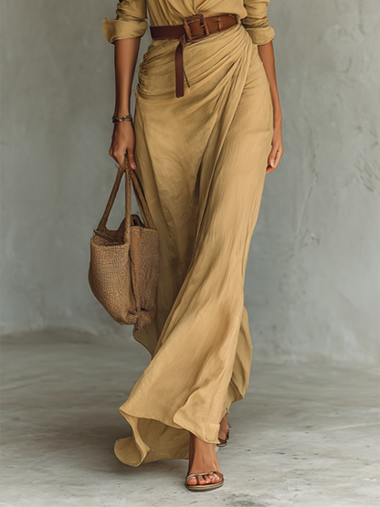 Liverno Arabella | Elegancka Sukienka Maxi Koszulowa